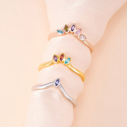 Marquise birthstone ring photo 3
