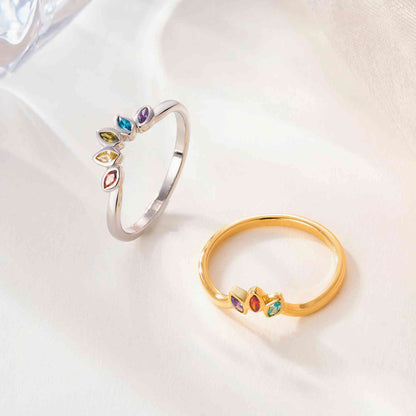 Marquise birthstone ring photo 4