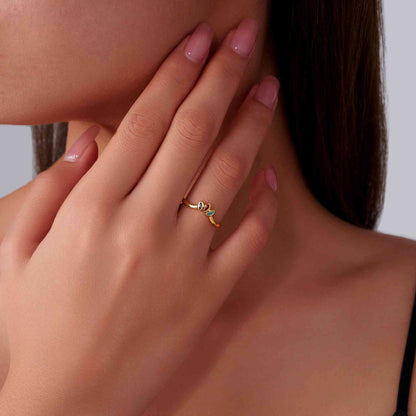 Marquise birthstone ring photo 5