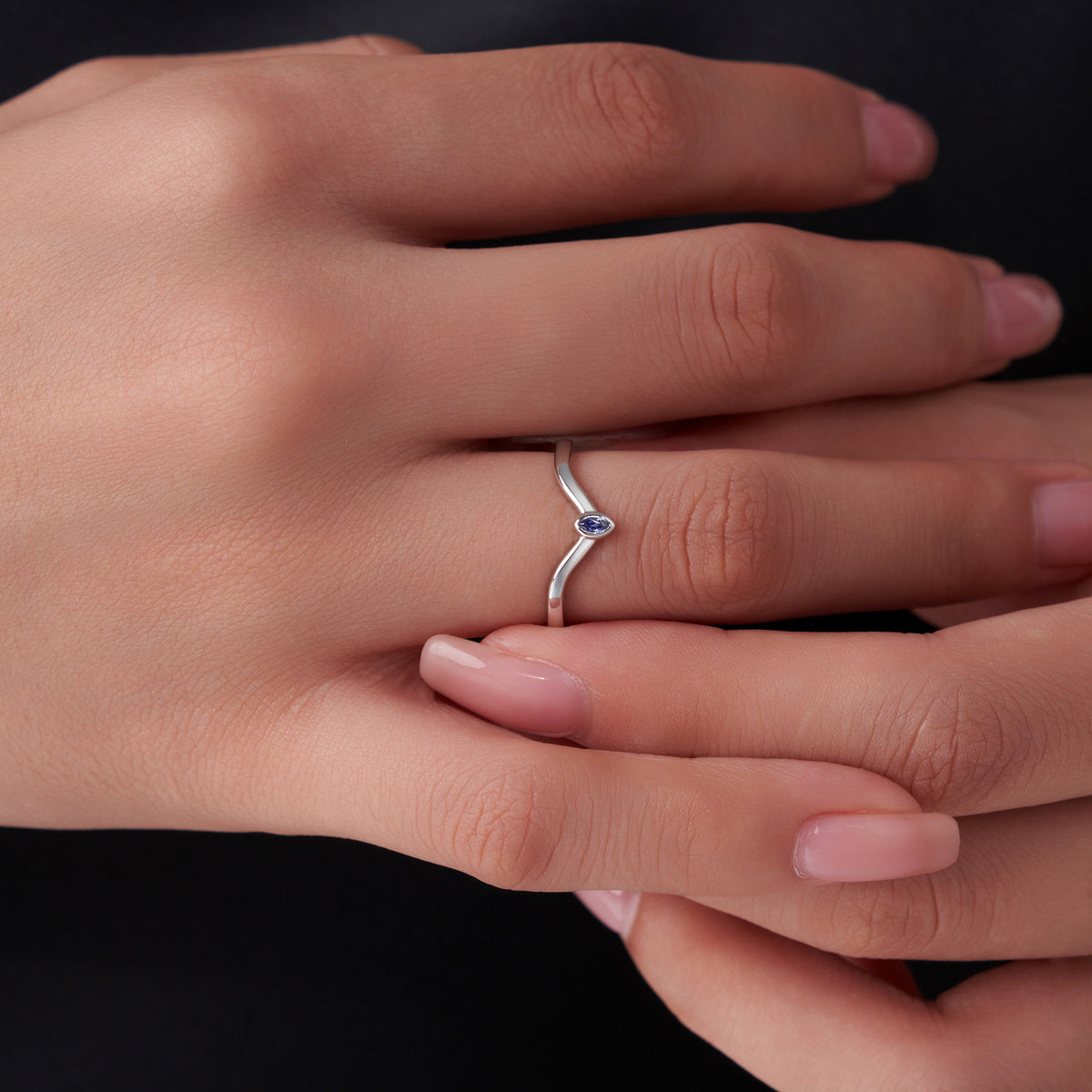 Marquise birthstone ring photo 6