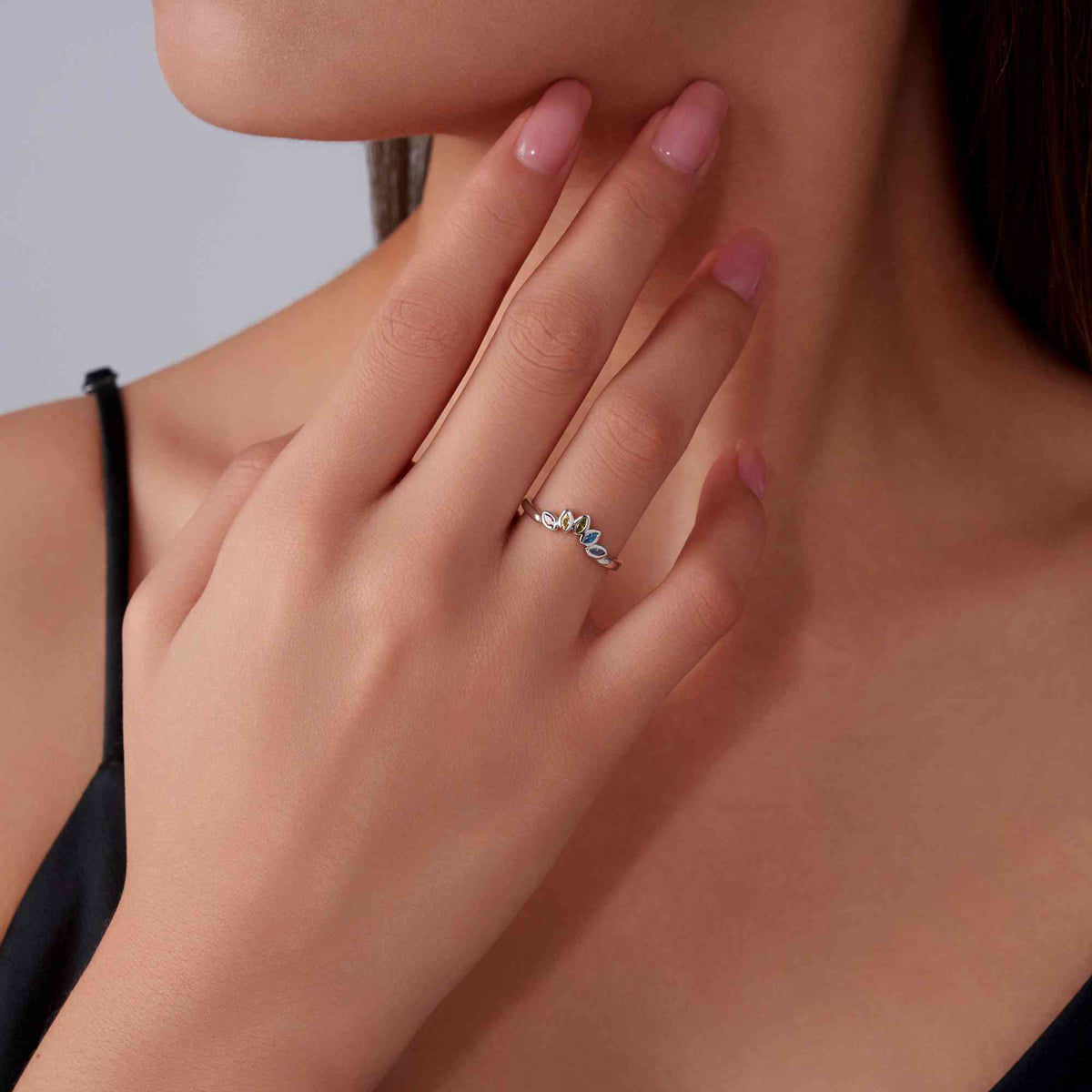Marquise birthstone ring photo 7