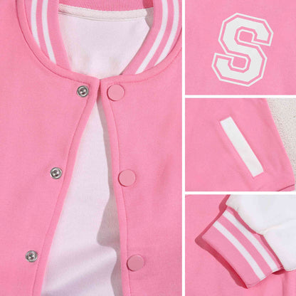 Custom Name & Initial Kids' Varsity Jacket