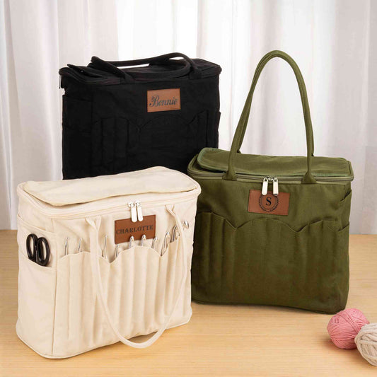 Personalized Knitting Bag with Name