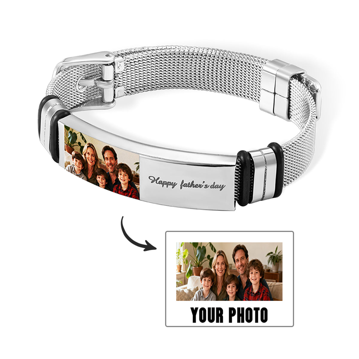 Personalisiertes Herren-Fotoarmband