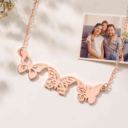 Birth butterfly necklace photo 4