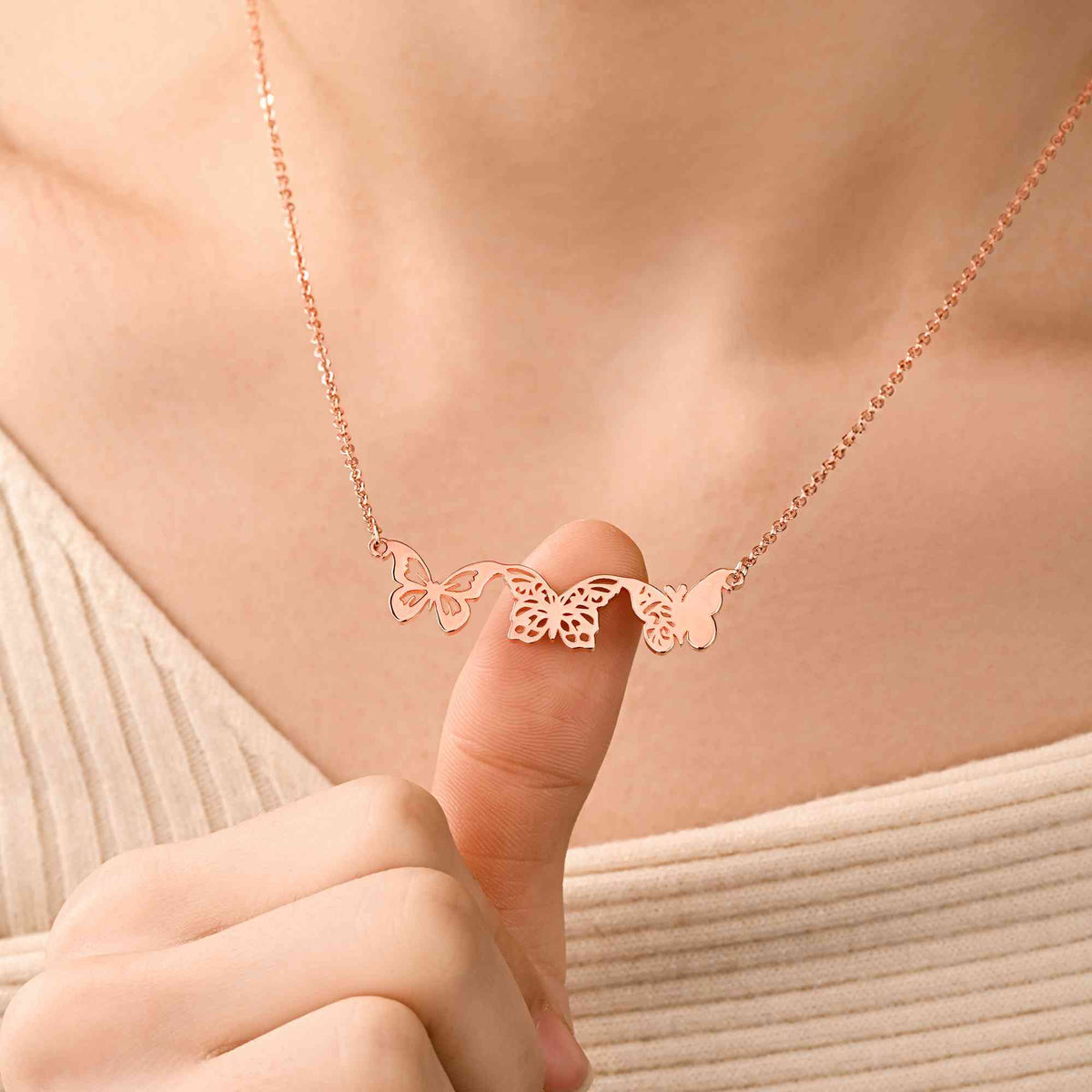 Birth butterfly necklace photo 5