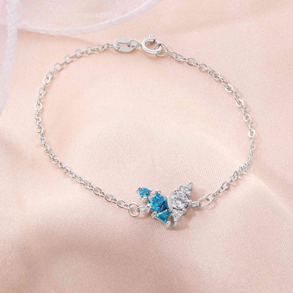 Personalized Butterfly Birthstone Bracelet with Two Birthstones, photo 4