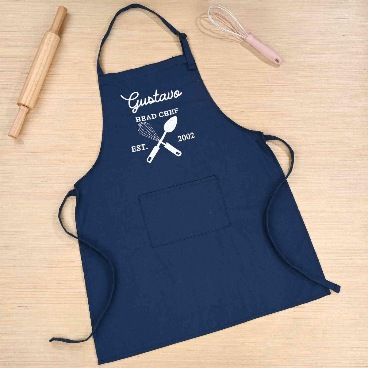 Personalized Embroidered Name Apron with Pockets, photo 3