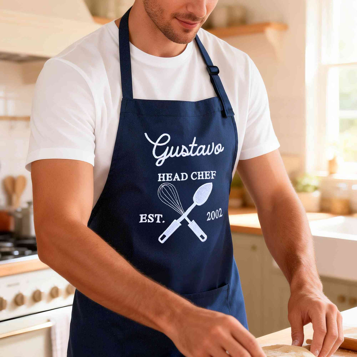 Personalized Embroidered Name Apron with Pockets, photo 4