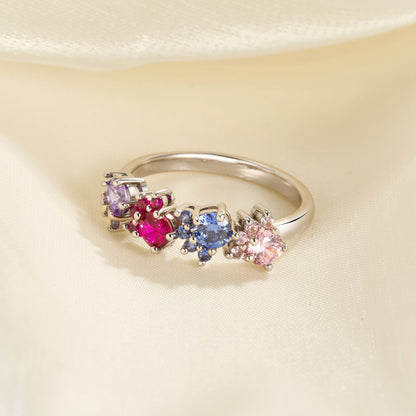 Cat paw birthstone ring photo 1