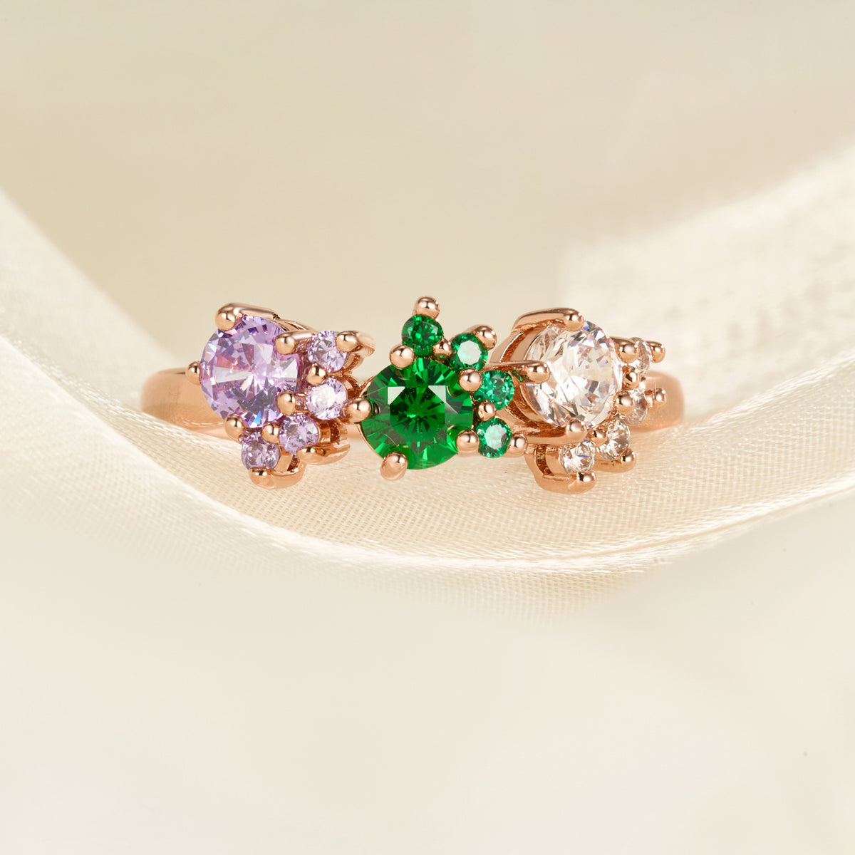 Cat paw birthstone ring photo 2