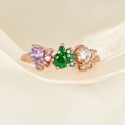 Cat paw birthstone ring photo 2
