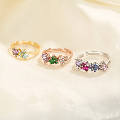 Cat paw birthstone ring photo 3