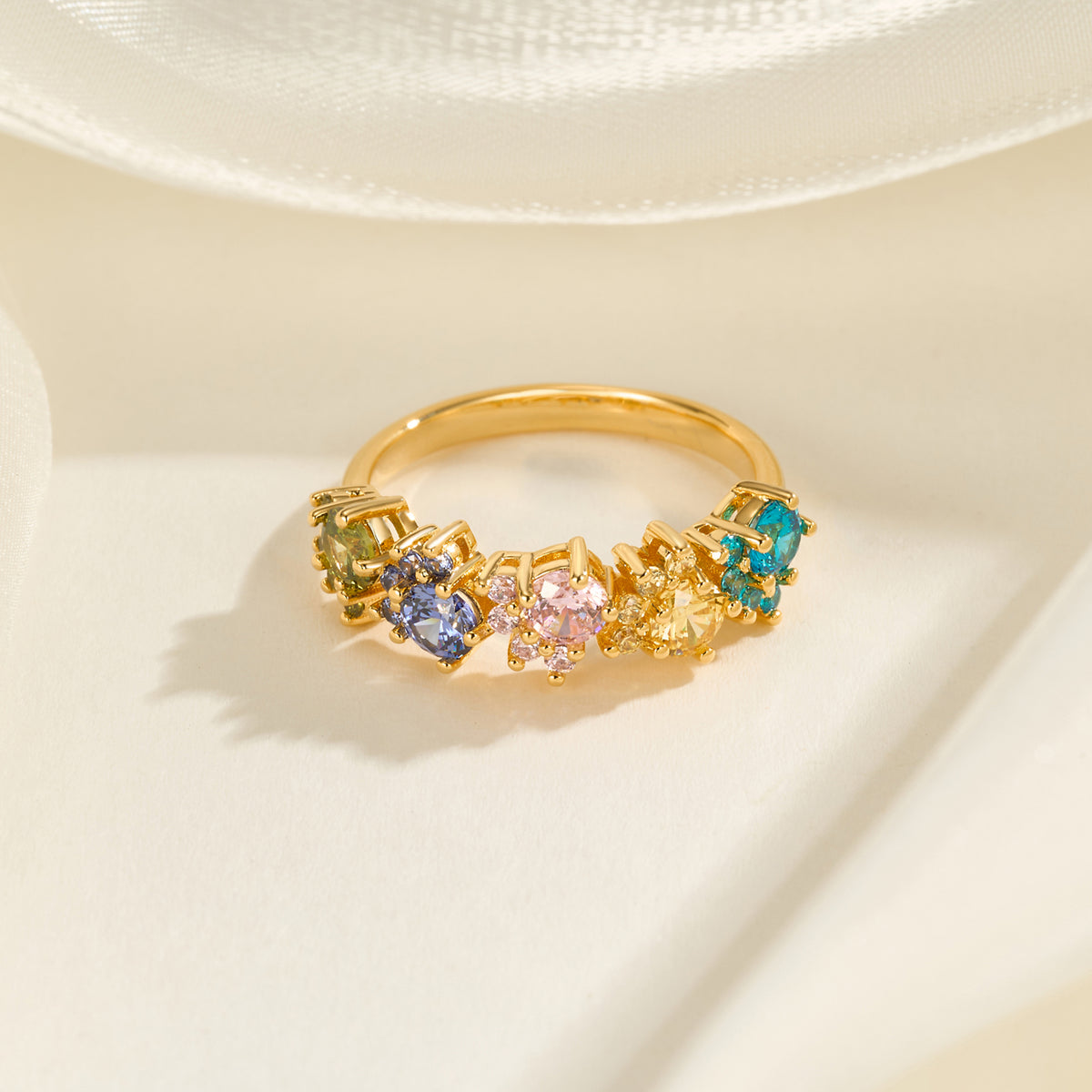 Cat paw birthstone ring photo 6