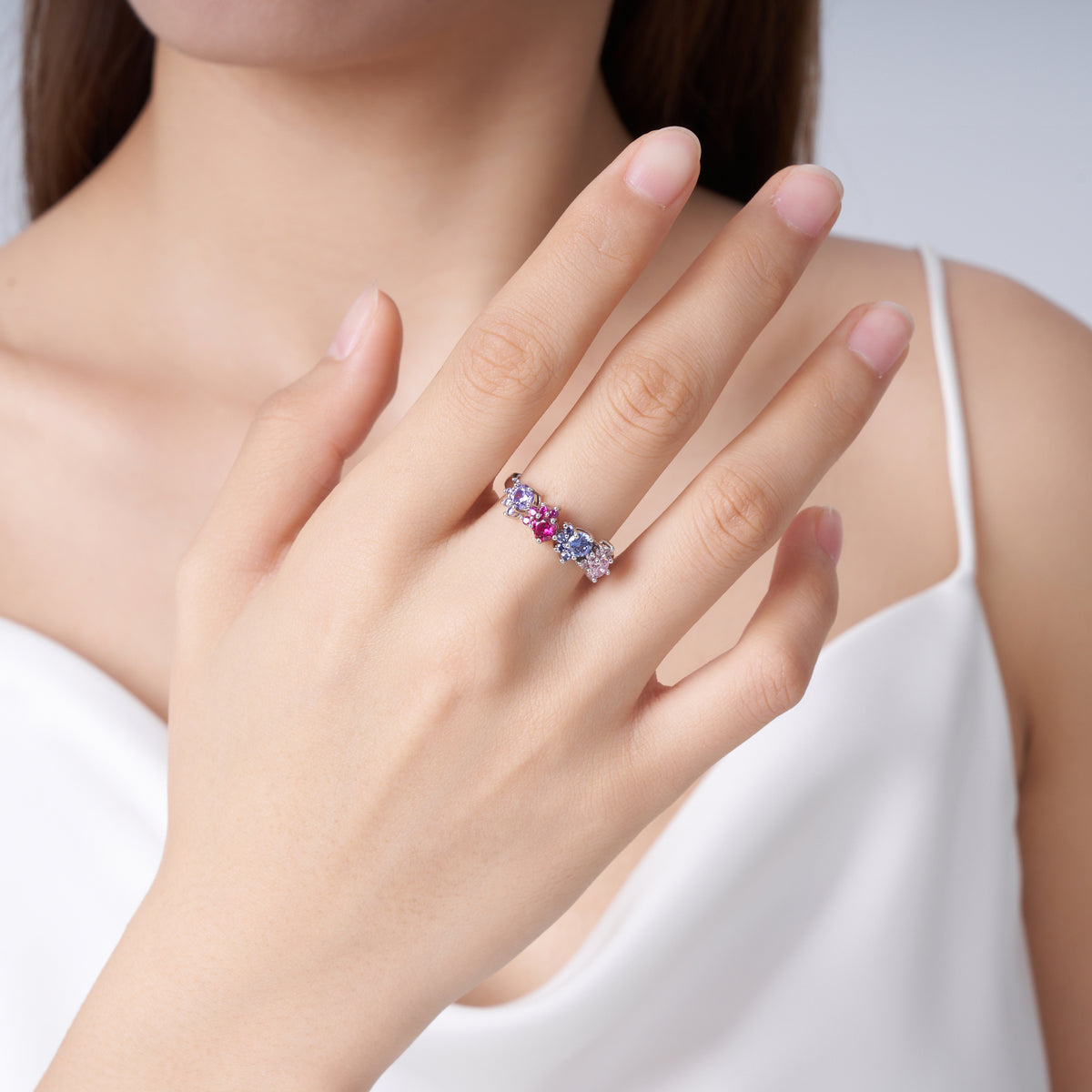 Cat paw birthstone ring photo 7
