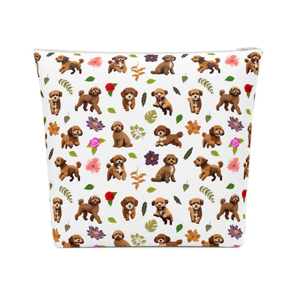 Cavapoo Print Cotton Cosmetic Bag/Makeup Organizer/Travel Pouch