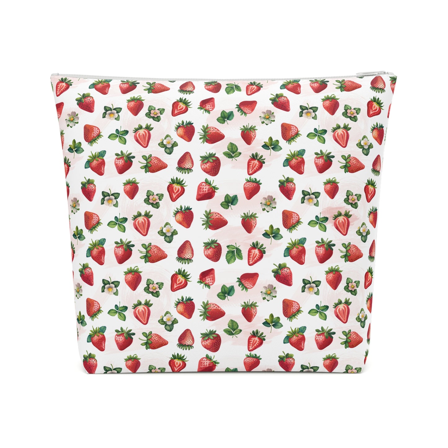 Strawberry Print Cotton Cosmetic Bag/Makeup Travel Pouch