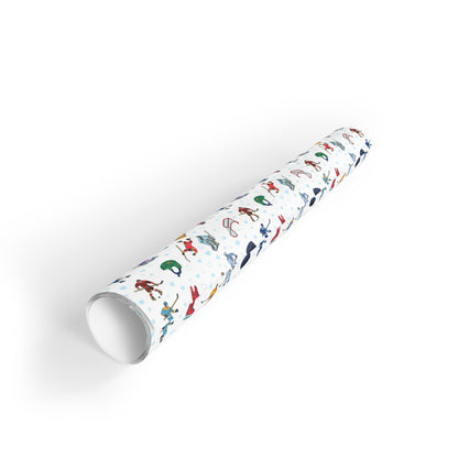 Ice Hockey Print Gift Wrapping Paper Roll