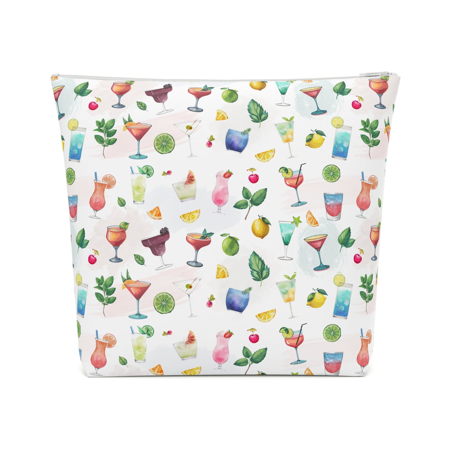 Cocktail Print Cotton Cosmetic Bag/Makeup Travel Pouch