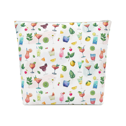 Cocktail Print Cotton Cosmetic Bag/Makeup Travel Pouch
