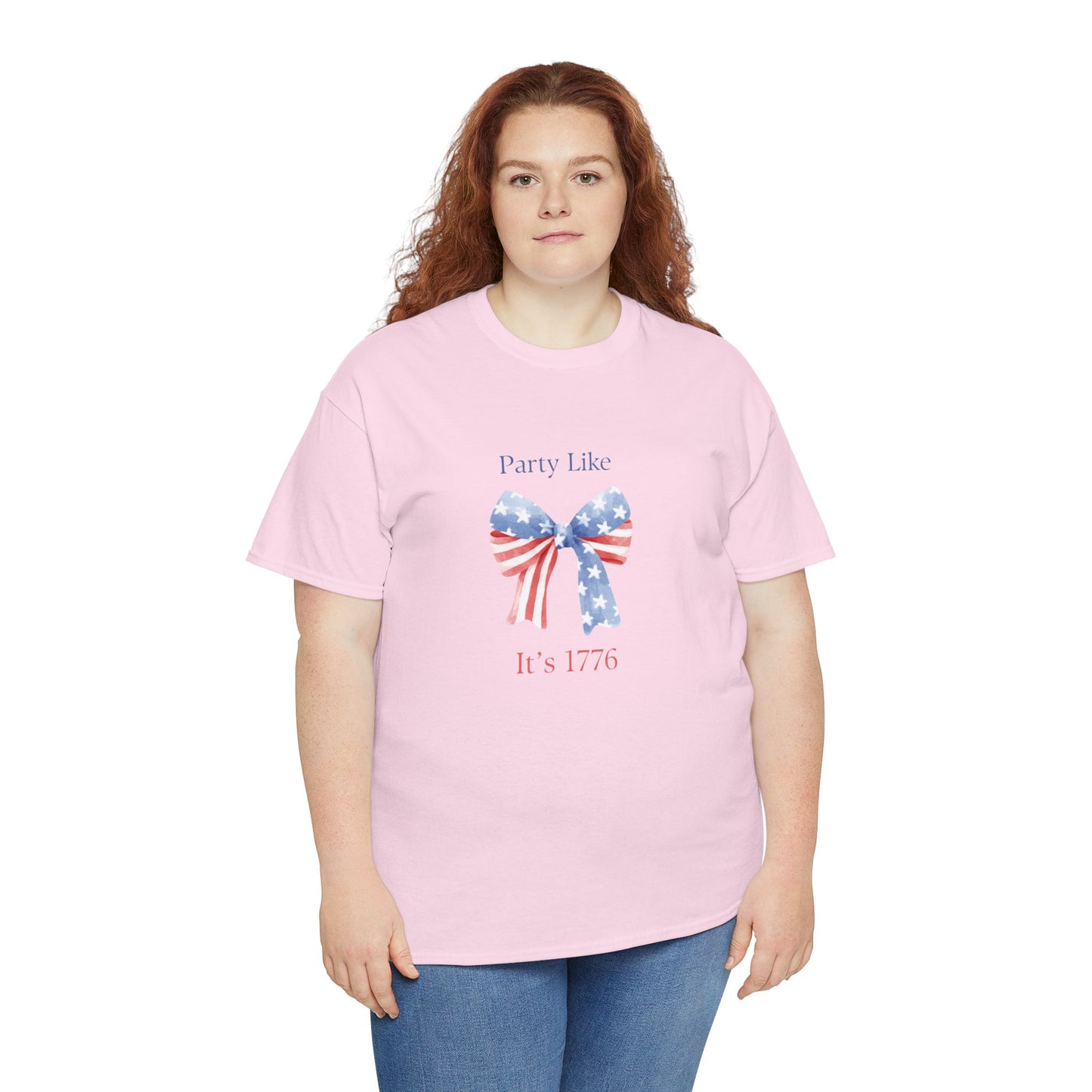 "Party Like It's 1776" 4th of July Girly Graphic T-Shirt