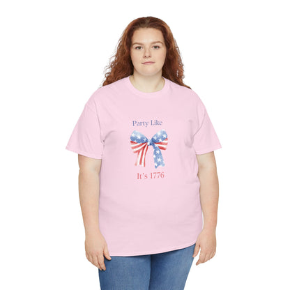"Party Like It's 1776" 4th of July Girly Graphic T-Shirt