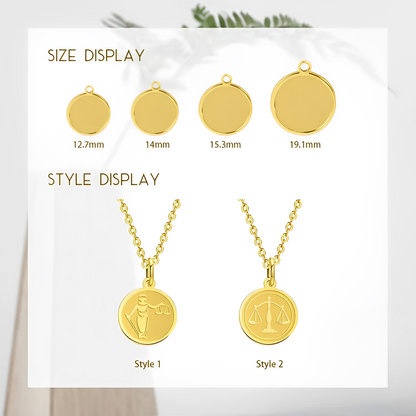Customized Scale of Justice Necklace with Text Engraving
