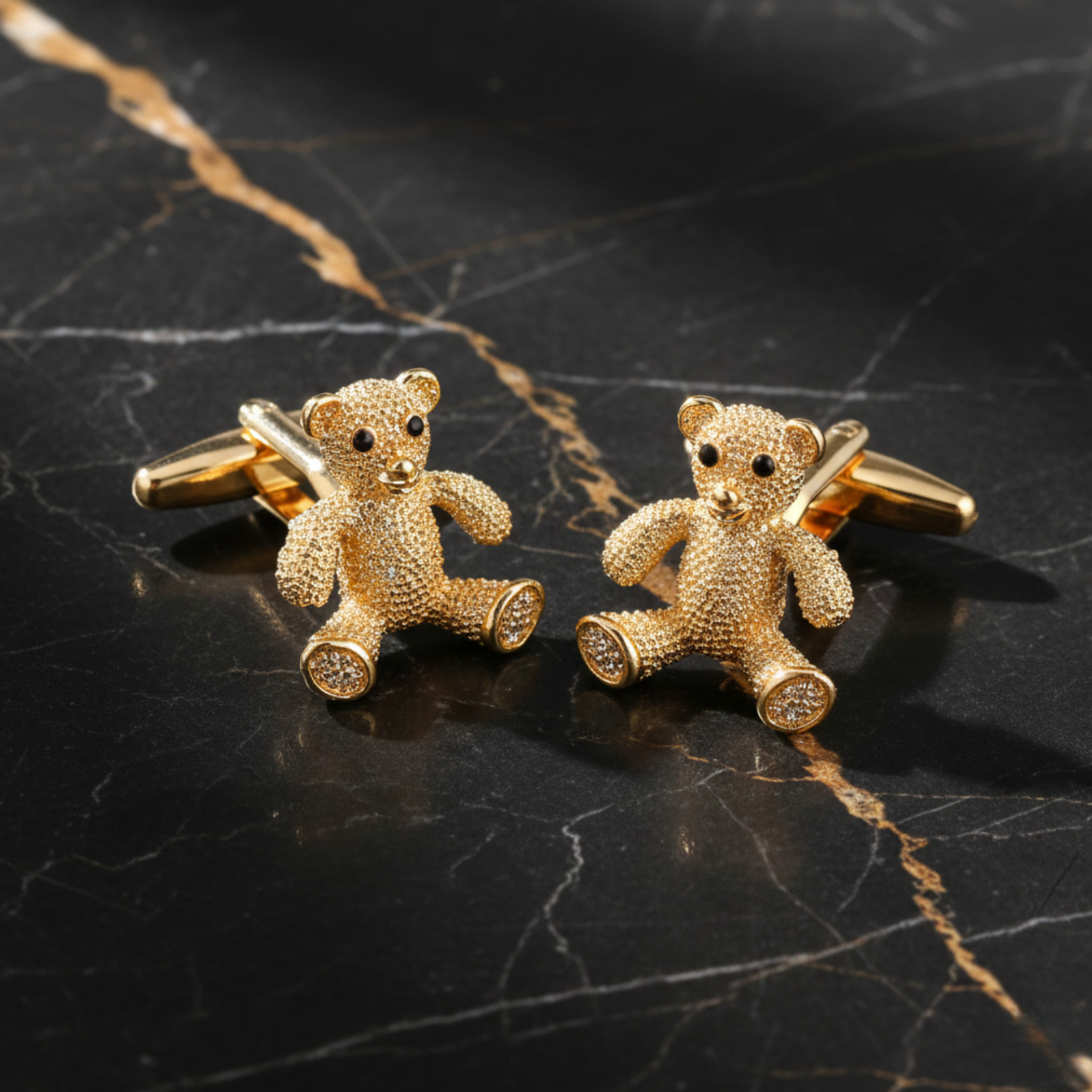 Crystal Teddy Bear Cufflinks