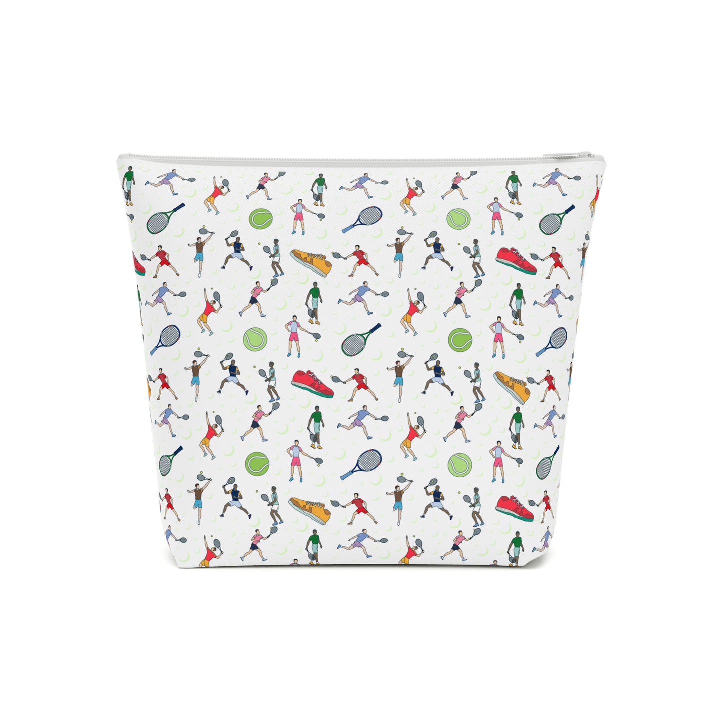 Tennis Print Cotton Cosmetic Bag/Makeup Organizer & Travel Pouch