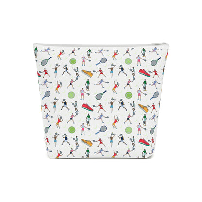 Tennis Print Cotton Cosmetic Bag/Makeup Organizer & Travel Pouch