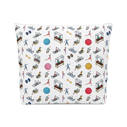 Pilates Print Cotton Cosmetic Bag/Makeup Organizer & Travel Pouch