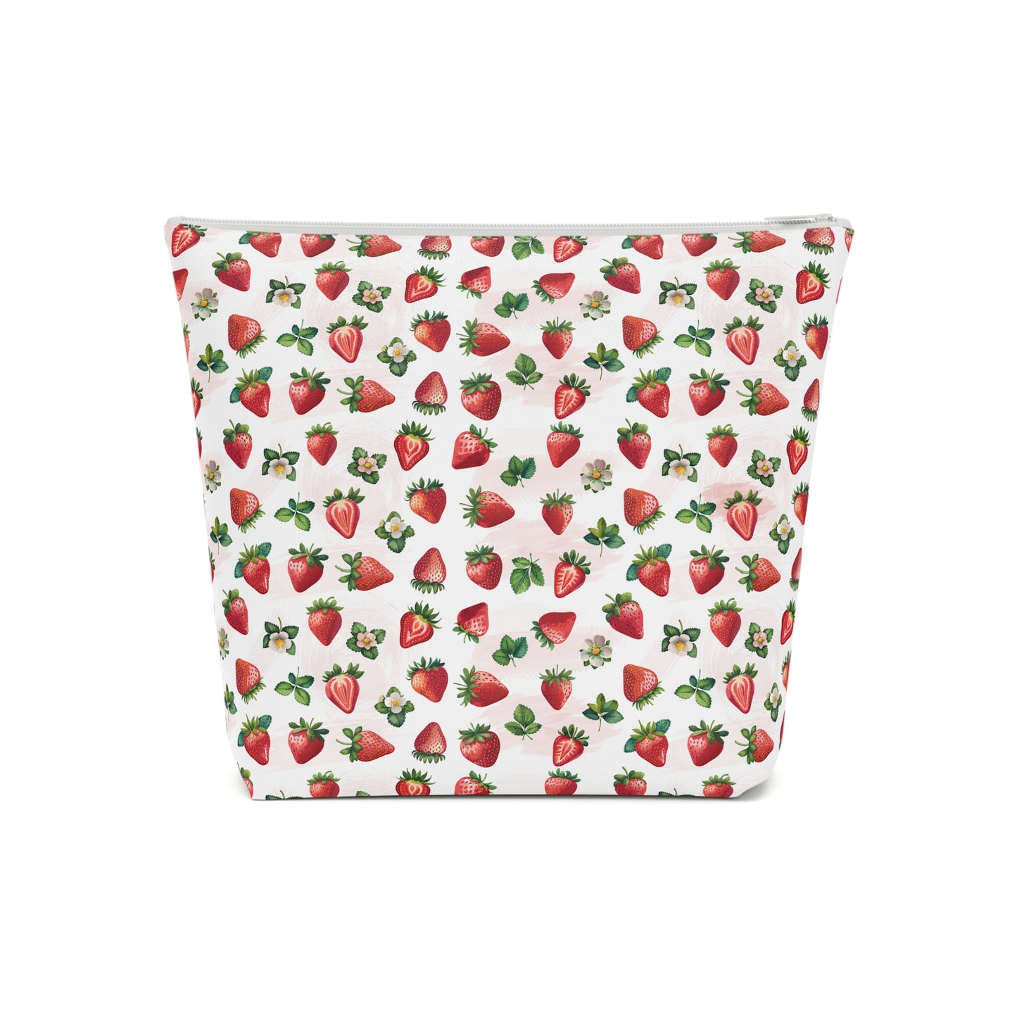 Strawberry Print Cotton Cosmetic Bag/Makeup Travel Pouch