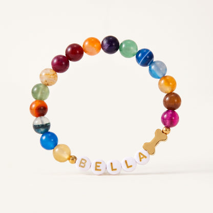 pet name friendship beaded bracelet