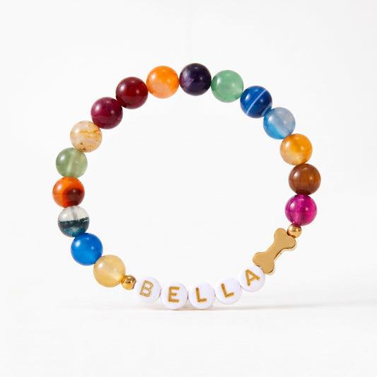 pet name friendship beaded bracelet