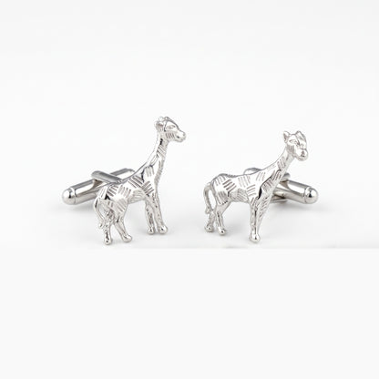 silver giraffe cufflinks