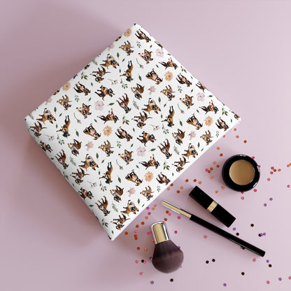 Staffordshire Bull Terrier Print Cotton Cosmetic Bag/Makeup Travel Pouch