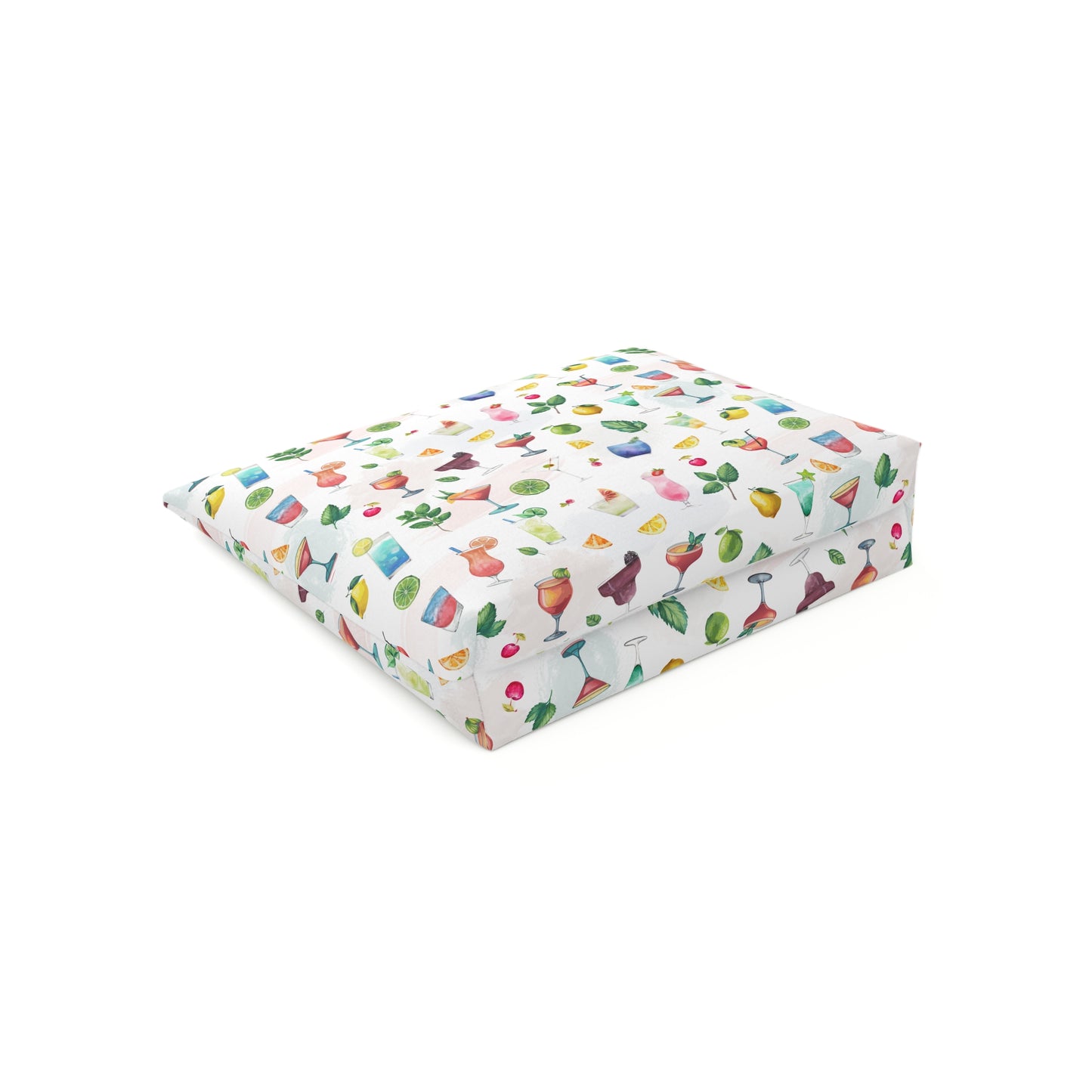 Cocktail Print Cotton Cosmetic Bag/Makeup Travel Pouch