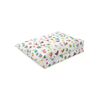 Cocktail Print Cotton Cosmetic Bag/Makeup Travel Pouch