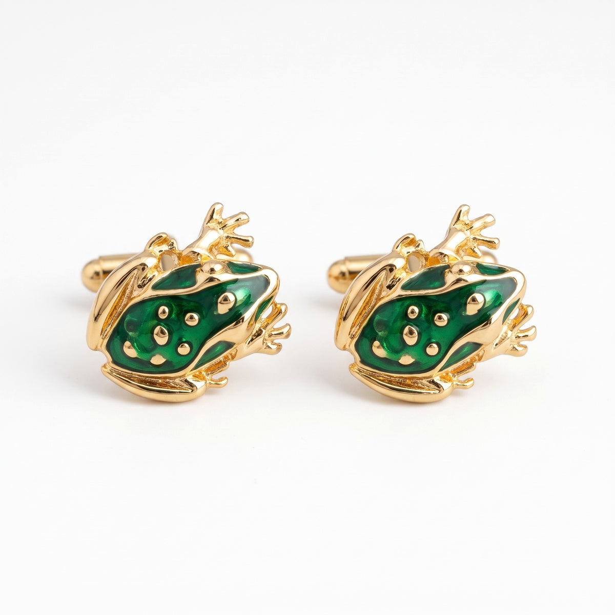 golden frog cufflinks