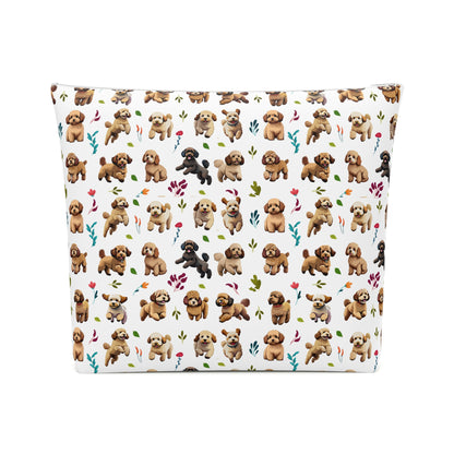 Cockapoo Print Cotton Cosmetic Bag/Makeup Travel Pouch