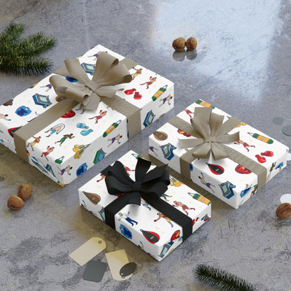 Boxing Print Gift Wrapping Paper Roll