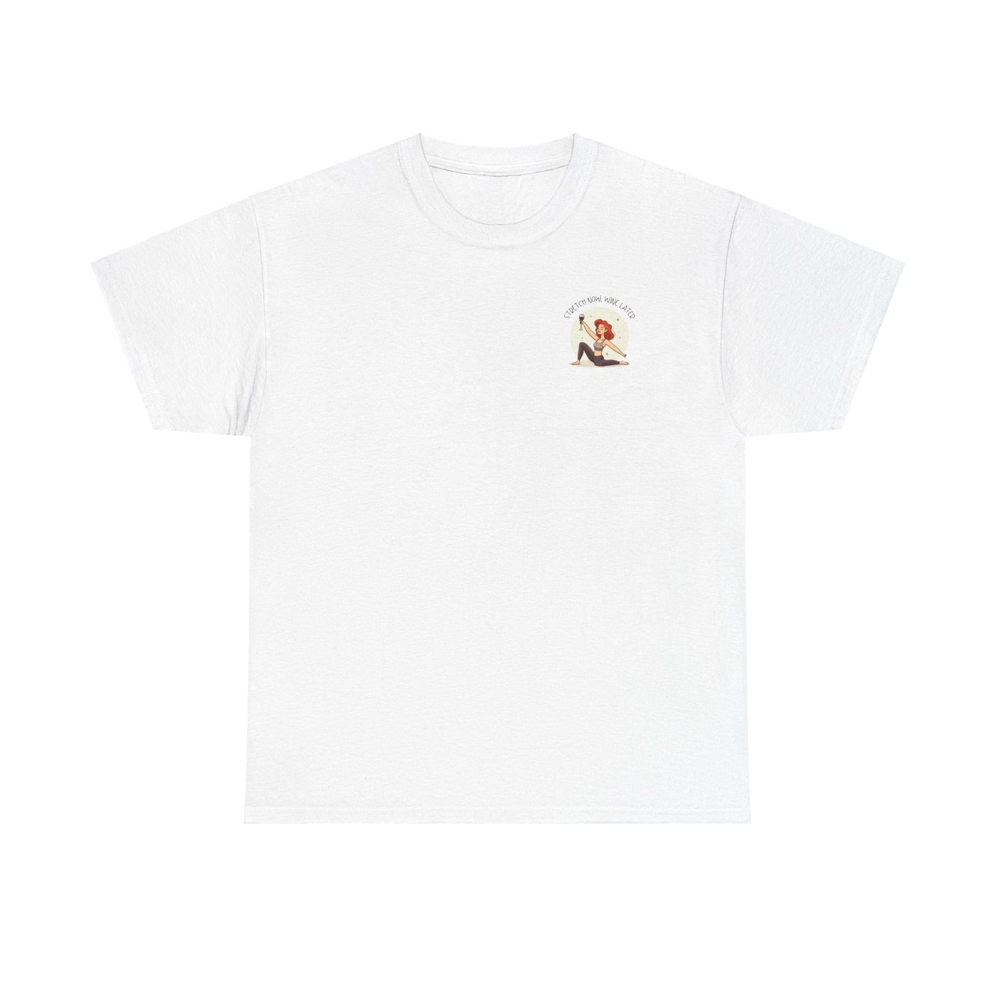 Stretch Now Wine Later Graphic T-Shirt (Ginger)