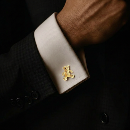 Crystal Teddy Bear Cufflinks