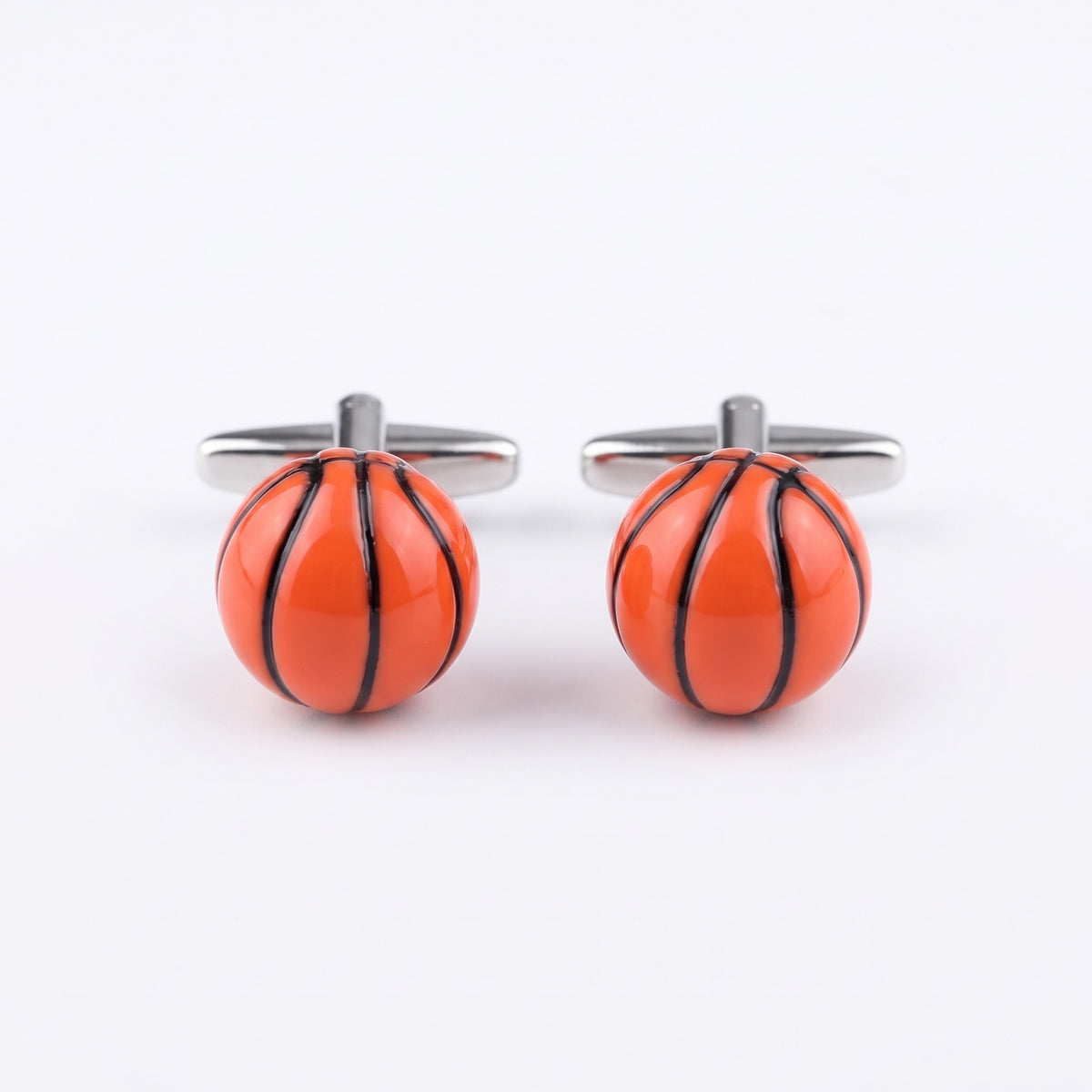 round basketball cufflinks
