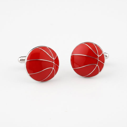 flat basketball cufflinks