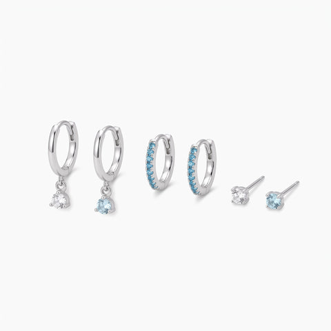 Set di orecchini con pietra portafortuna personalizzati