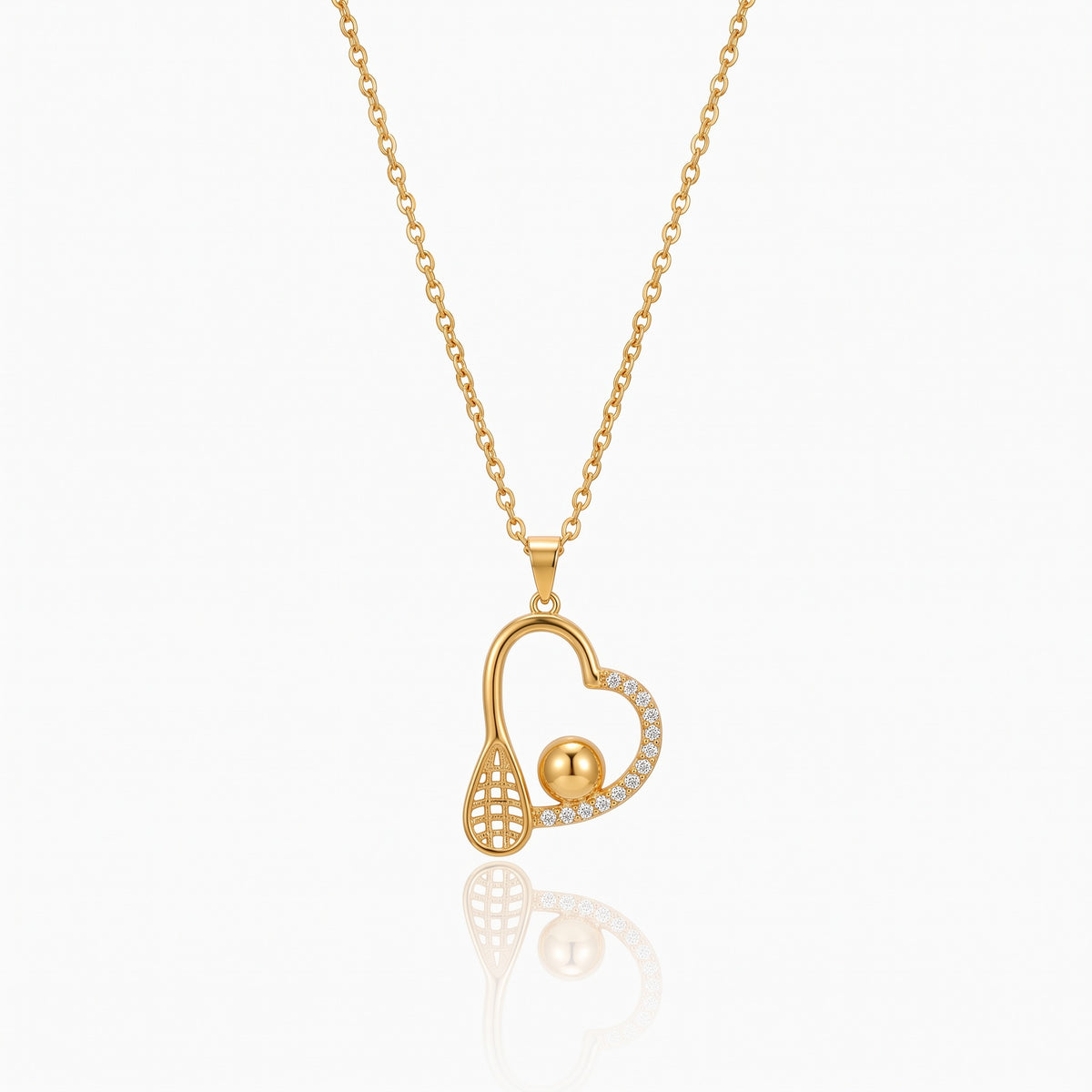personalized ball sports heart necklace