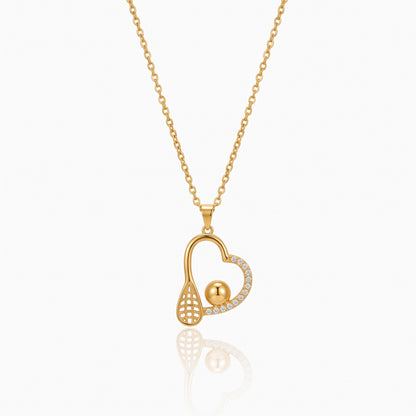 personalized ball sports heart necklace