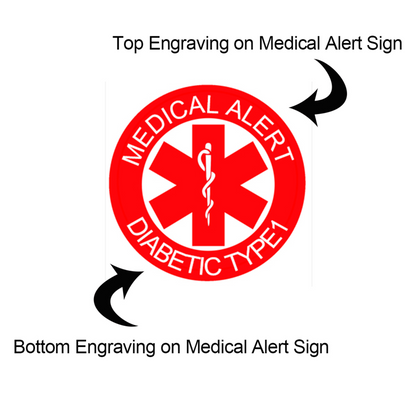 Personalized Medical Alert Apple Watch Band with Sign
