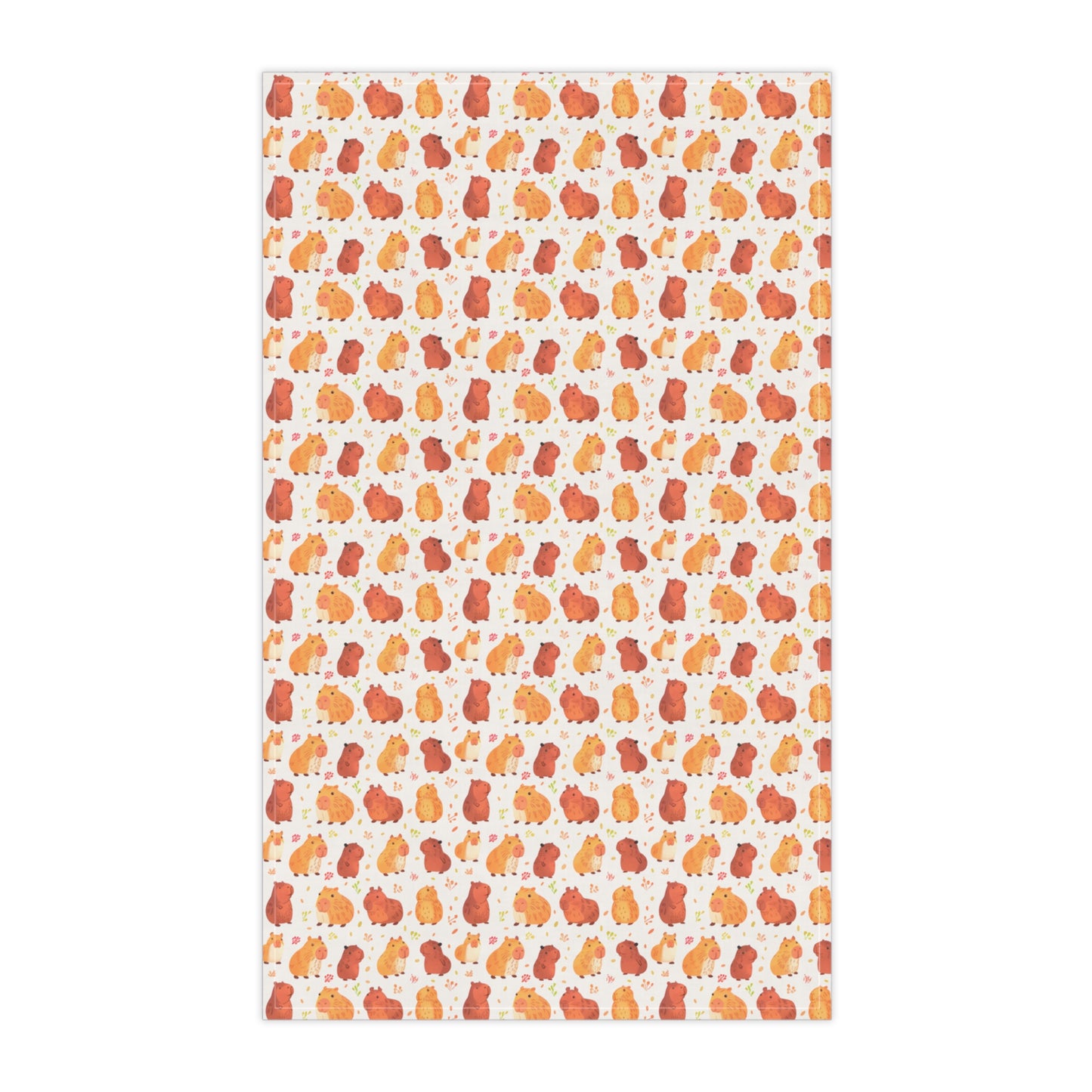 Capybaras Chibi Style Print Tea Kitchen Towel